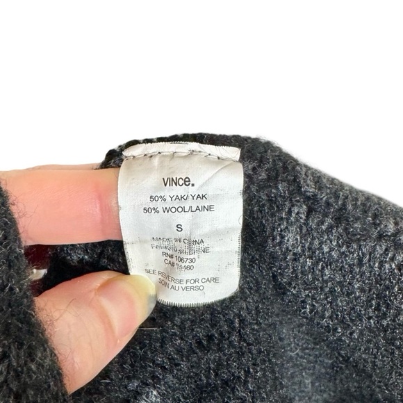 Vince Sophie Variegated Stripe Hooded Yak Wool Blanket Cardigan - Picture 7 of 9